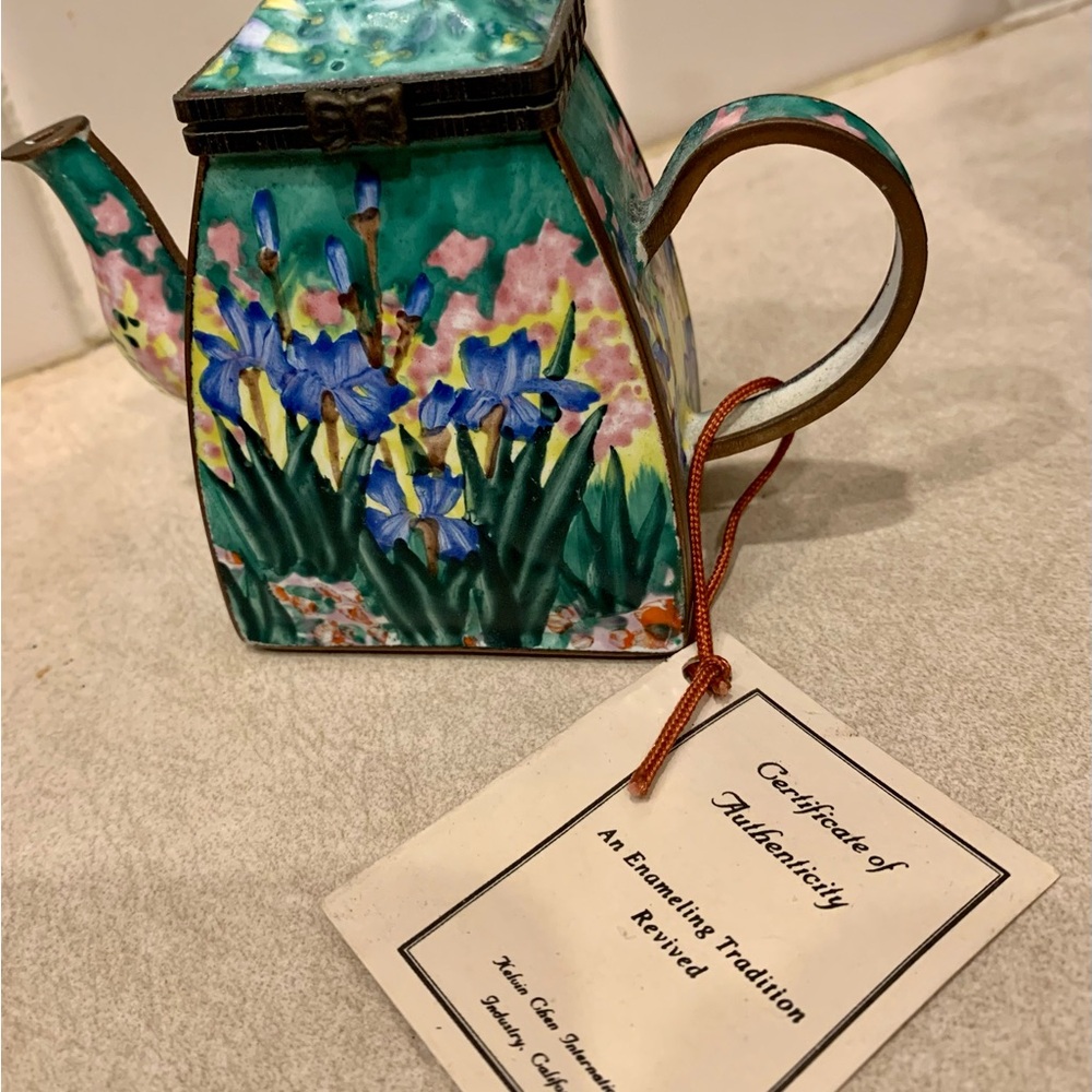 Kelvin Chen Enameled Wild Iris Teapot 2001 #229